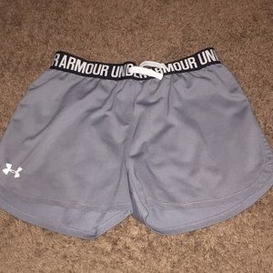 girls under armour grey shorts